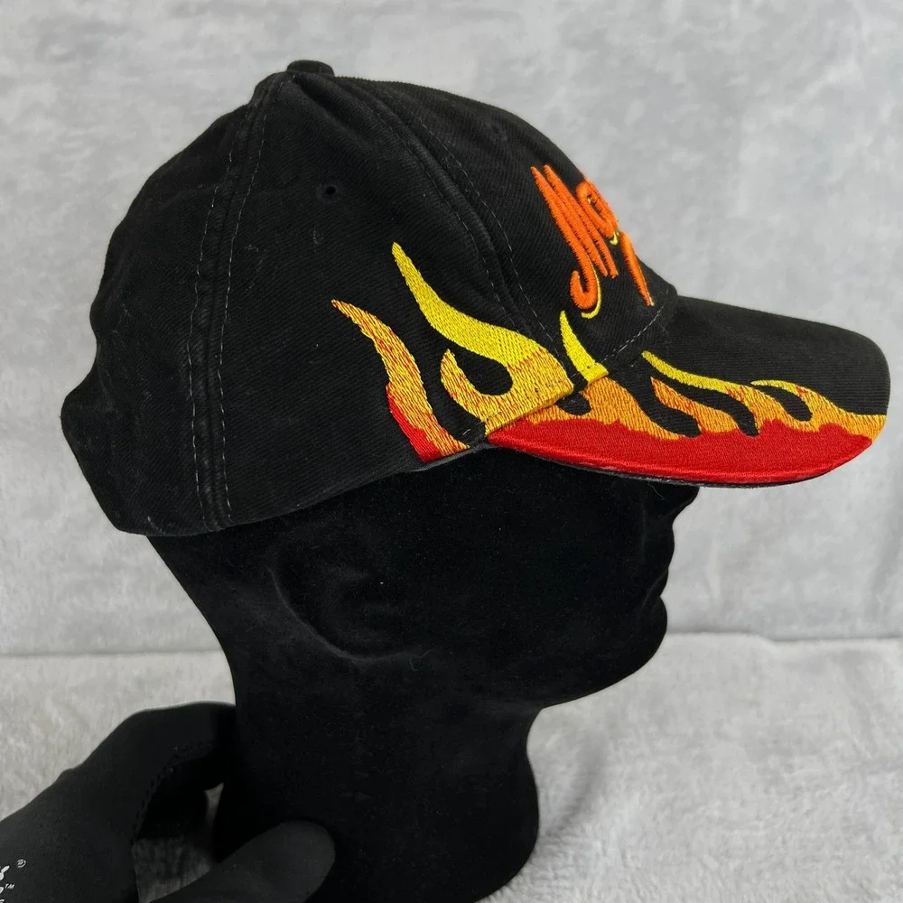 Toro Madrid Spain Hat Black Bull Flame Embroidered Souvenir Strapback Cap